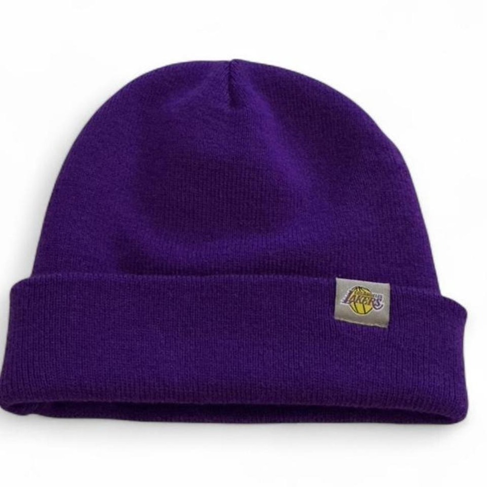 Los Angeles Lakers Beanie Unisex OSFM Purple Excellent Cuffed Knit Hat‎